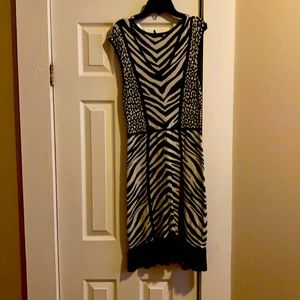 Zebra print knit/sweater dress